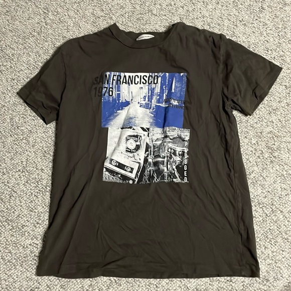 SOLD - Aritzia Denim forum t-shirt - Picture 1 of 3